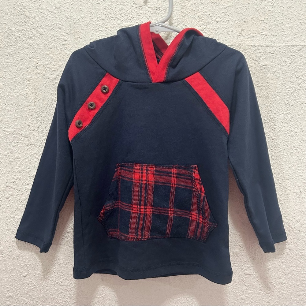 Tommy Bahama Red and Navy Pullover Hoodie Size 2T